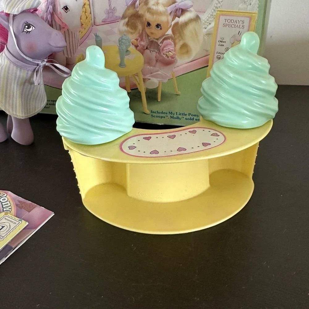 VTG 1986 My Little Pony Satin Slipper Sweet Shoppe Playset Scoops WITH BOX